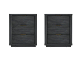 Evelyn Nightstand in Charcoal Grey (set of 2) by Manhattan Comfort at Eve Furniture