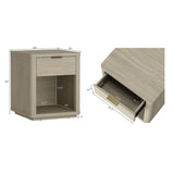 Evelyn Nightstand in Natural by Manhattan Comfort at Eve Furniture
