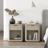 Evelyn Nightstand in Natural (set of 2) by Manhattan Comfort at Eve Furniture