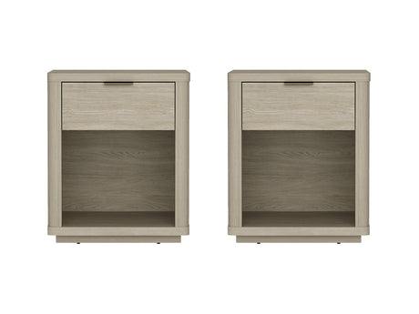 Evelyn Nightstand in Natural (set of 2) by Manhattan Comfort at Eve Furniture