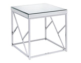 Evelyn End Table, Chrome by Steve Silver at Eve Furniture