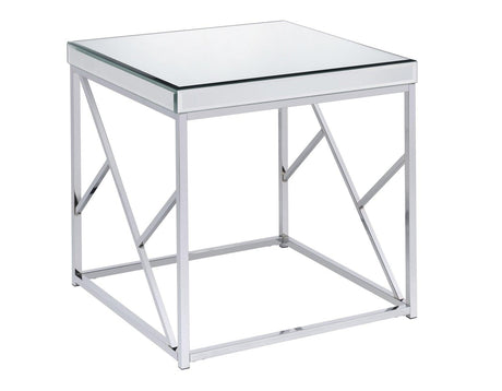 Evelyn End Table, Chrome by Steve Silver at Eve Furniture