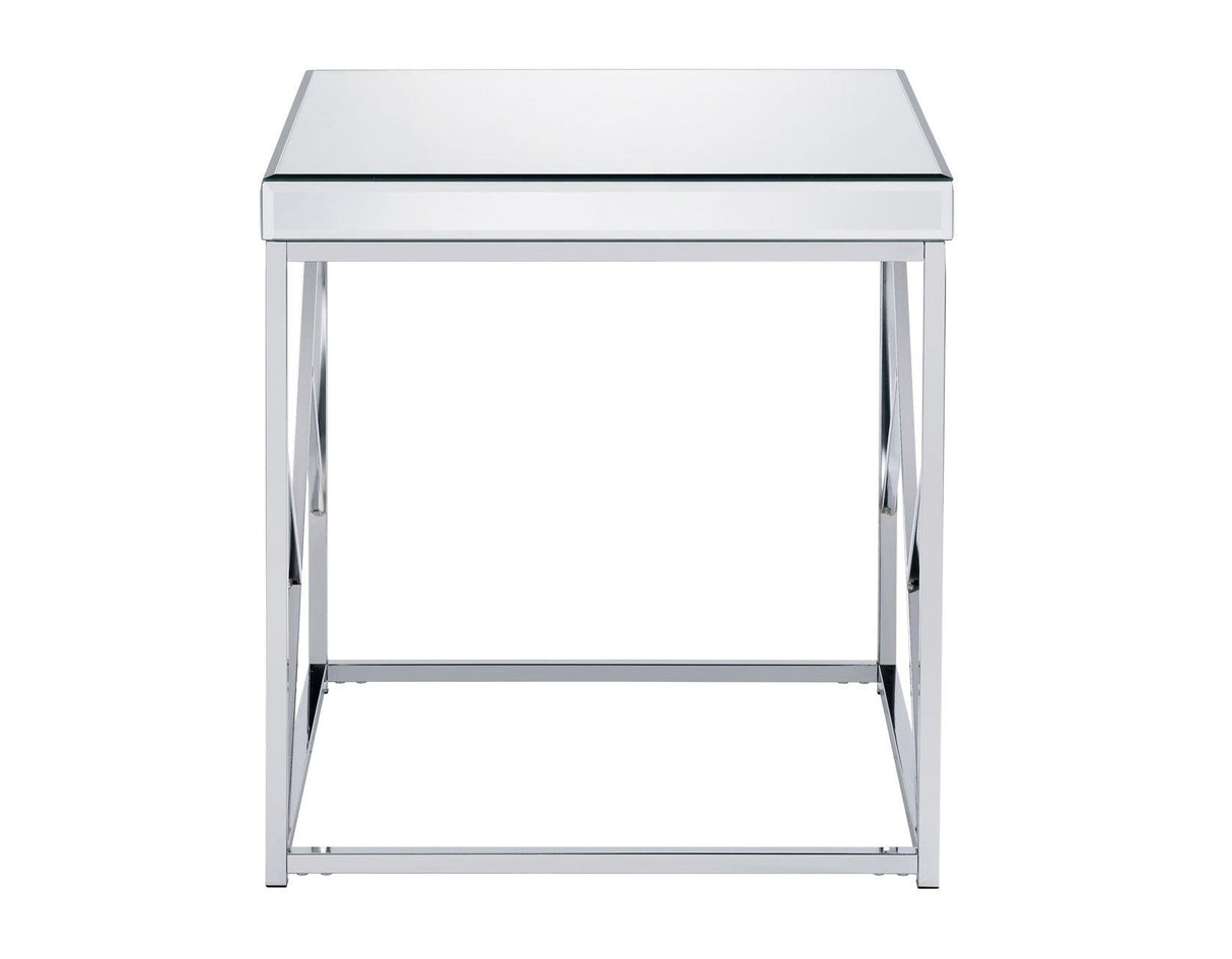 Evelyn End Table, Chrome by Steve Silver at Eve Furniture