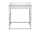 Evelyn End Table, Chrome by Steve Silver at Eve Furniture