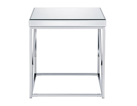 Evelyn End Table, Chrome by Steve Silver at Eve Furniture