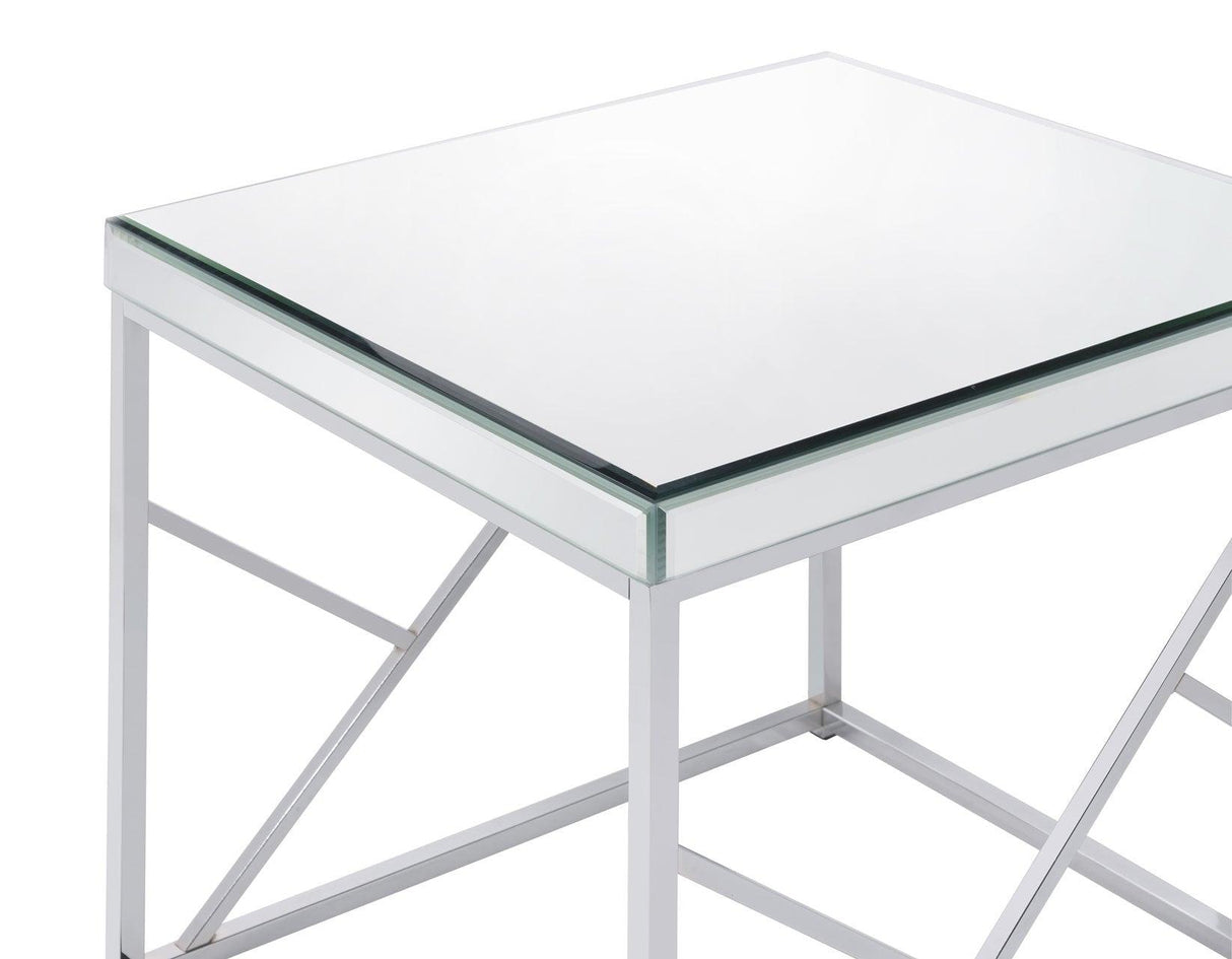 Evelyn End Table, Chrome by Steve Silver at Eve Furniture