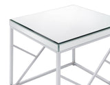 Evelyn End Table, Chrome by Steve Silver at Eve Furniture
