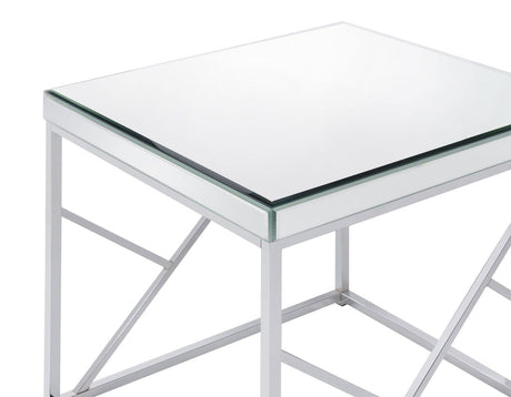 Evelyn End Table, Chrome by Steve Silver at Eve Furniture