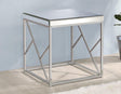 Evelyn End Table, Chrome by Steve Silver at Eve Furniture