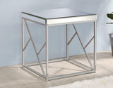 Evelyn End Table, Chrome by Steve Silver at Eve Furniture