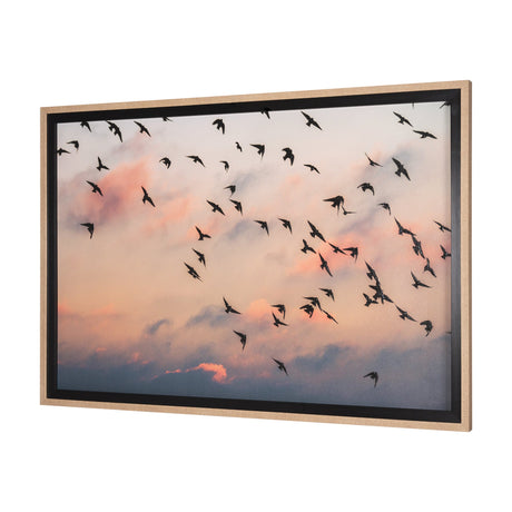 Evening Flight by Mercana Studio a Hand Embellished Textured Framed Photo Art Print Matted under Gla by Mercana at Eve Furniture