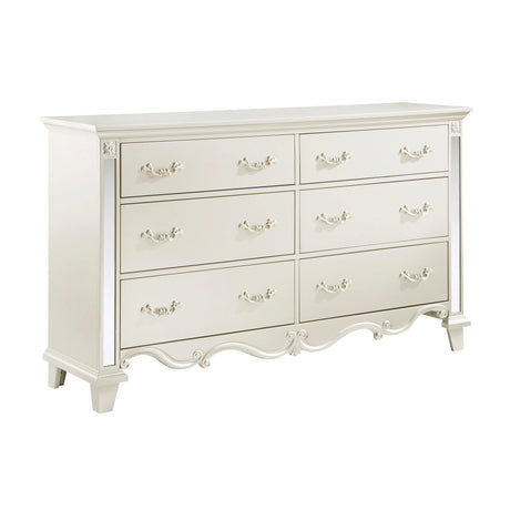 Ever Champagne Mirrored Dresser by Homelegance at Eve Furniture