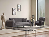 Everest 3-pieces (Sofa & Loveseat & Chair) Livingroom Set in Grey