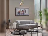 Everest 3-pieces (Sofa & Loveseat & Chair) Livingroom Set in Light Grey by Furnia at Eve Furniture