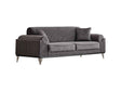 Everest Convertible Sofa in Grey by Furnia at Eve Furniture