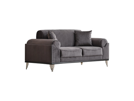 Everest Grey 3-pieces (Sofa & Loveseat & Chair) Living Room Set by Furnia at Eve Furniture