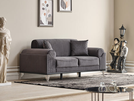 Everest Grey 3-pieces (Sofa & Loveseat & Chair) Living Room Set by Furnia at Eve Furniture