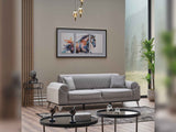 Everest Light Grey Convertible Sofa by Furnia at Eve Furniture