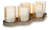 Evereton Antique Gold Finish Candle Holder by ASHLEY FURNITURE at Eve Furniture