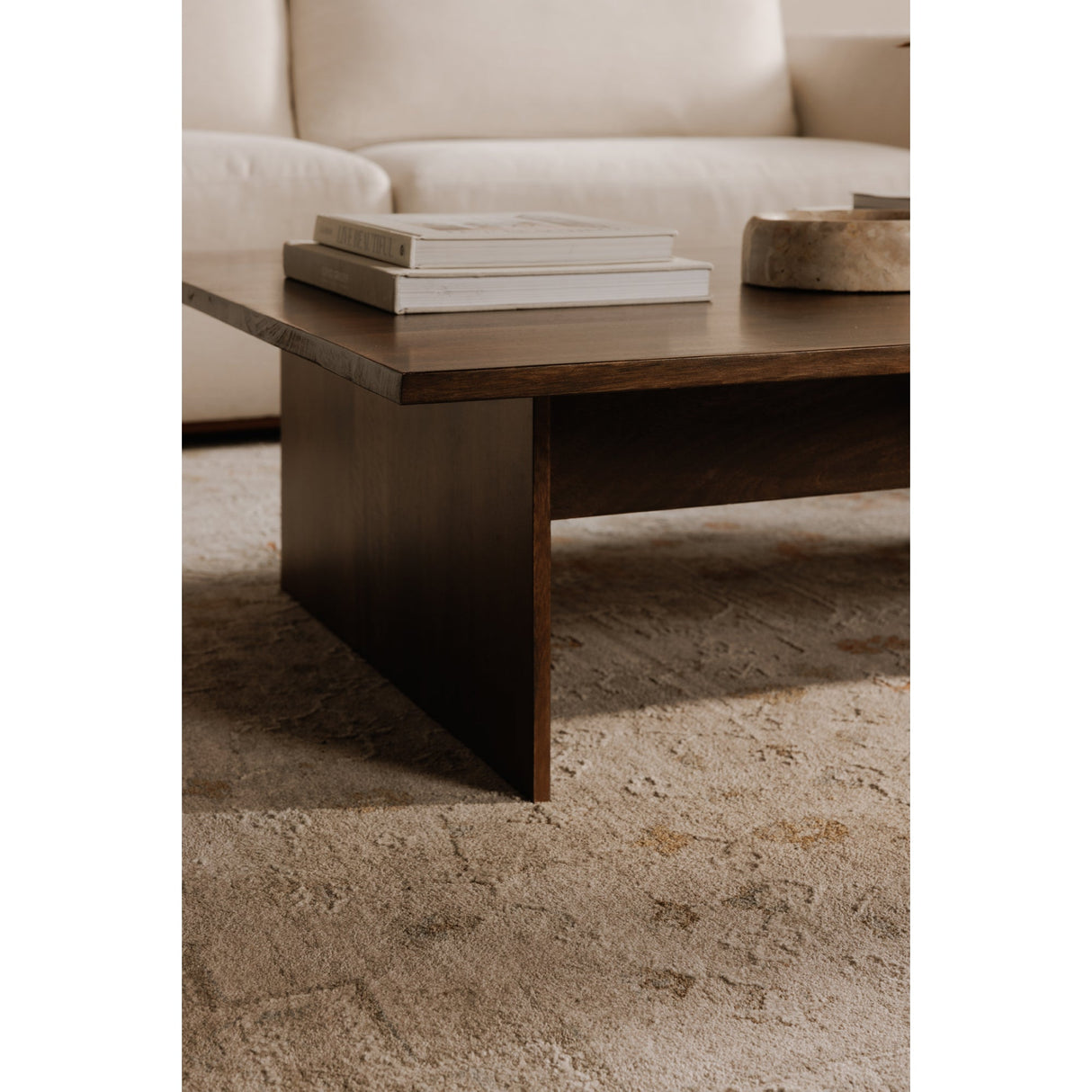 Everett Dark Brown Coffee Table by MOES at Eve Furniture