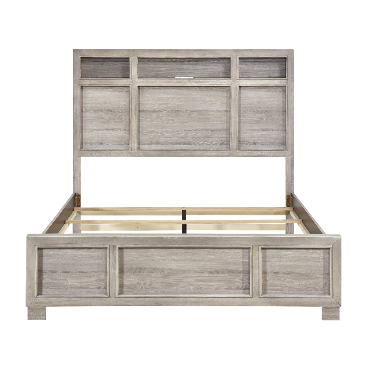 Everett Gray Bookcase Panel Bedroom Set by Homelegance at Eve Furniture