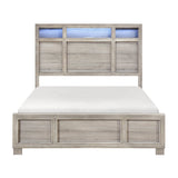 Everett Gray Bookcase Panel Bedroom Set by Homelegance at Eve Furniture