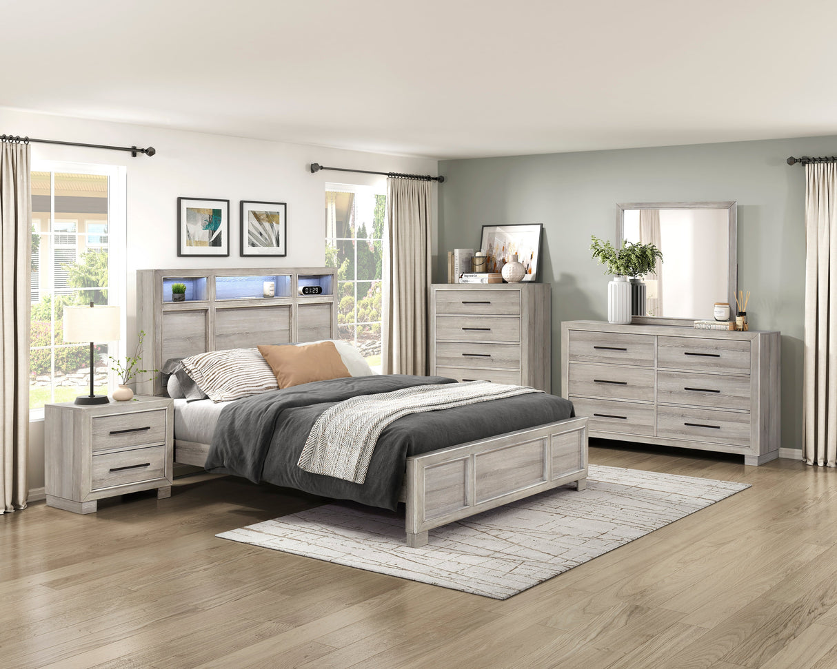 Everett Gray California King Bed by Homelegance at Eve Furniture