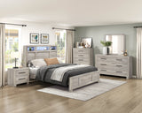 Everett Gray California King Bed by Homelegance at Eve Furniture