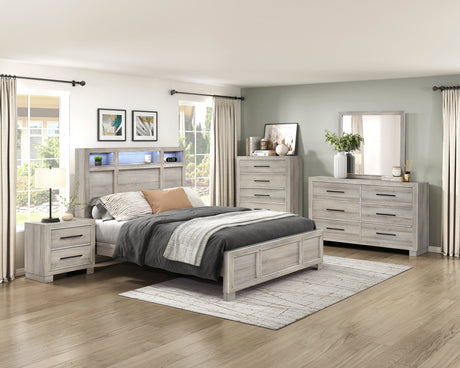 Everett Gray California King Bed by Homelegance at Eve Furniture