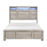 Everett Gray King Panel Bed by Homelegance at Eve Furniture