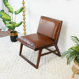 Everett Tan Leather Lounge Chair by Ashcroft Furniture at Eve Furniture