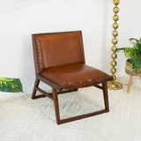 Everett Tan Leather Lounge Chair by Ashcroft Furniture at Eve Furniture