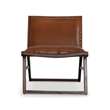 Everett Tan Leather Lounge Chair by Ashcroft Furniture at Eve Furniture