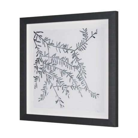 Evergreen Branches I by Mercana Studio a Hand Embellished Framed Art Print Matted under Glass by Mercana at Eve Furniture