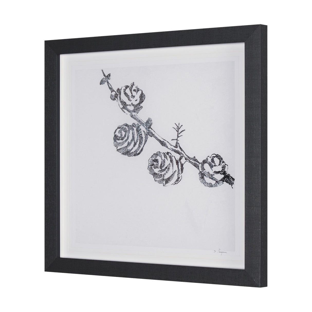 Evergreen Branches III by Mercana Studio a Hand Embellished Framed Art Print Matted under Glass by Mercana at Eve Furniture