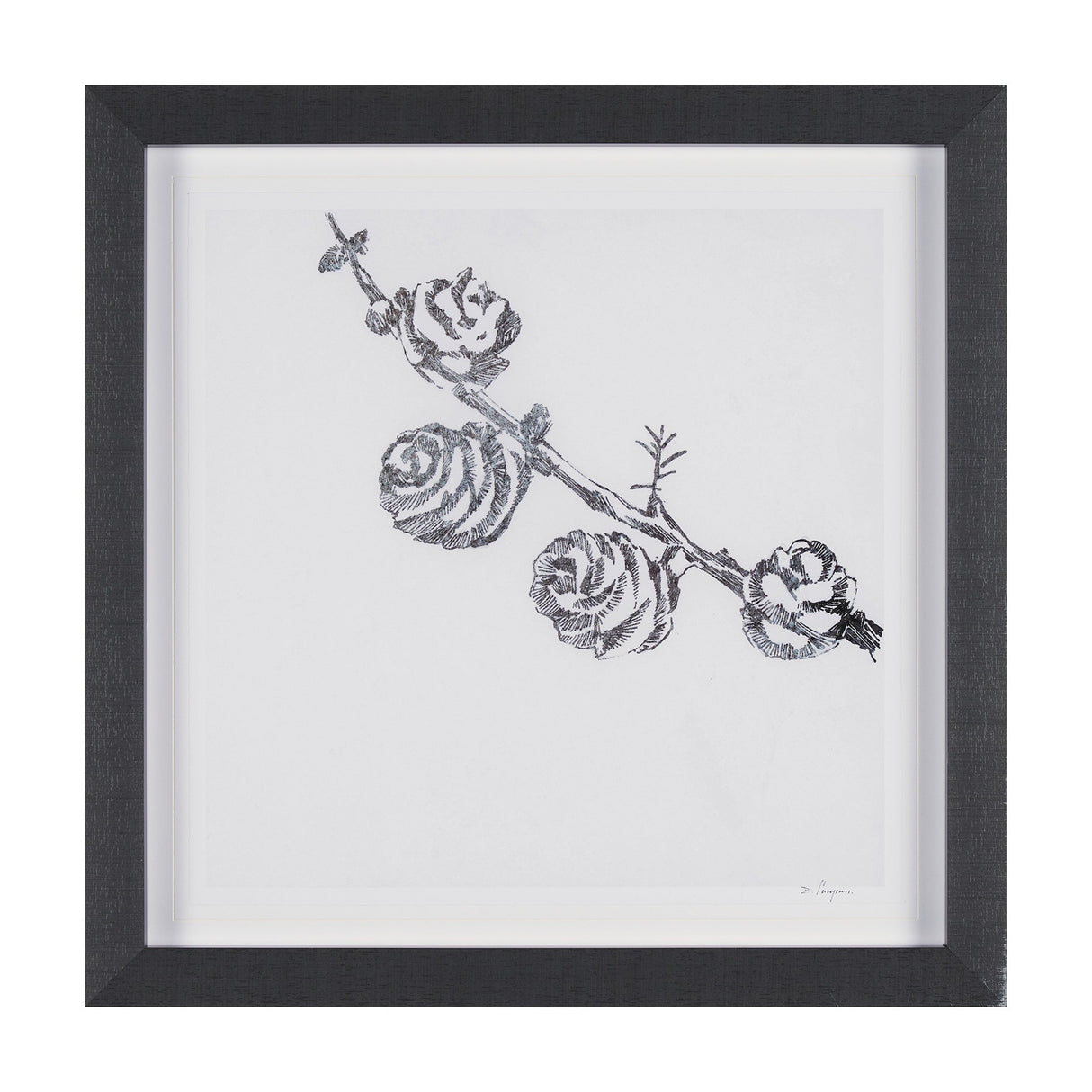 Evergreen Branches III by Mercana Studio a Hand Embellished Framed Art Print Matted under Glass by Mercana at Eve Furniture