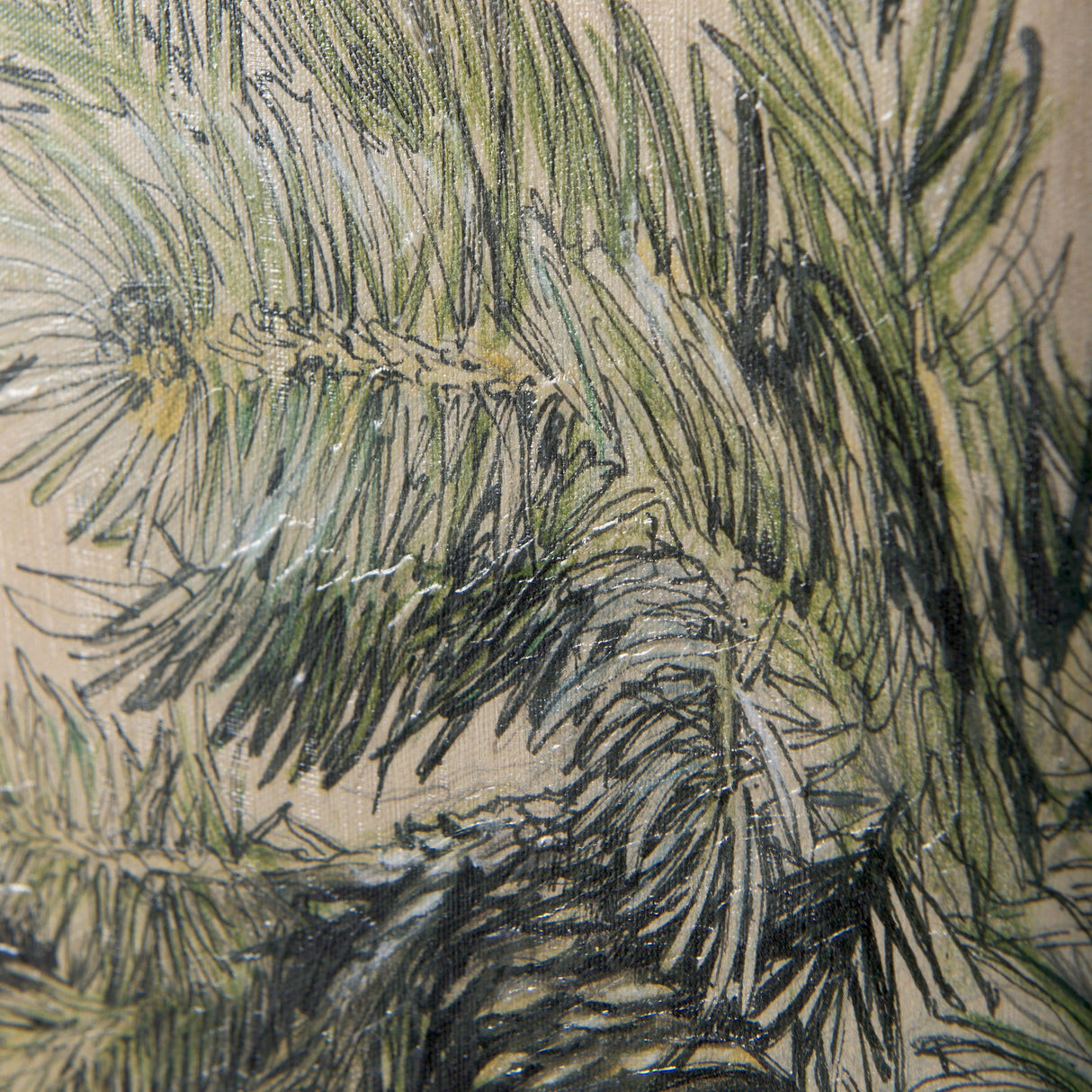 Evergreen collection IV by Victoria a Hand Embellished Textured Canvas by Mercana at Eve Furniture