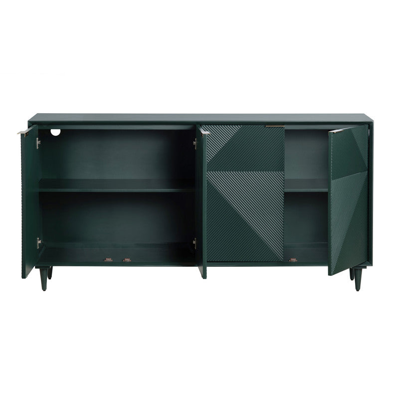 Evergreen Green Four Door Sideboard by Crestview at Eve Furniture