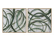 Evergreen Twists Green/White Canvas by Crestview at Eve Furniture