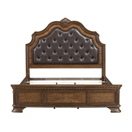 Everleigh Brown Eastern King Bed by Homelegance at Eve Furniture