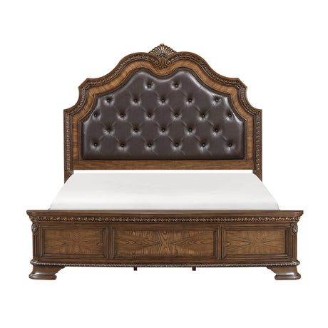 Everleigh Brown Eastern King Bed by Homelegance at Eve Furniture