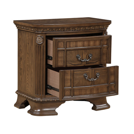 Everleigh Brown Night Stand by Homelegance at Eve Furniture