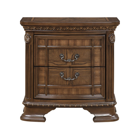 Everleigh Brown Night Stand by Homelegance at Eve Furniture
