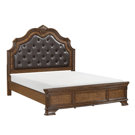 Everleigh Brown Queen Bed by Homelegance at Eve Furniture