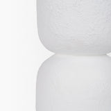 Everly 15.0L x 15.0W x 27.5H White Cement W/Beige Shade Table Lamp by Mercana at Eve Furniture