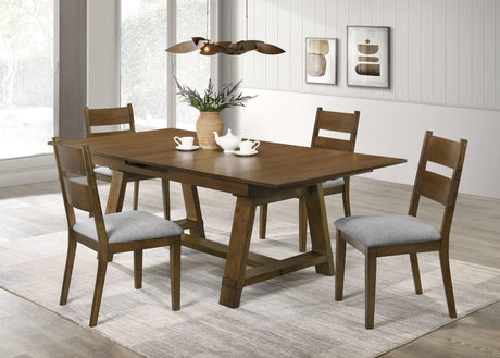 Everly Brown Dining Set by Crown Mark at Eve Furniture