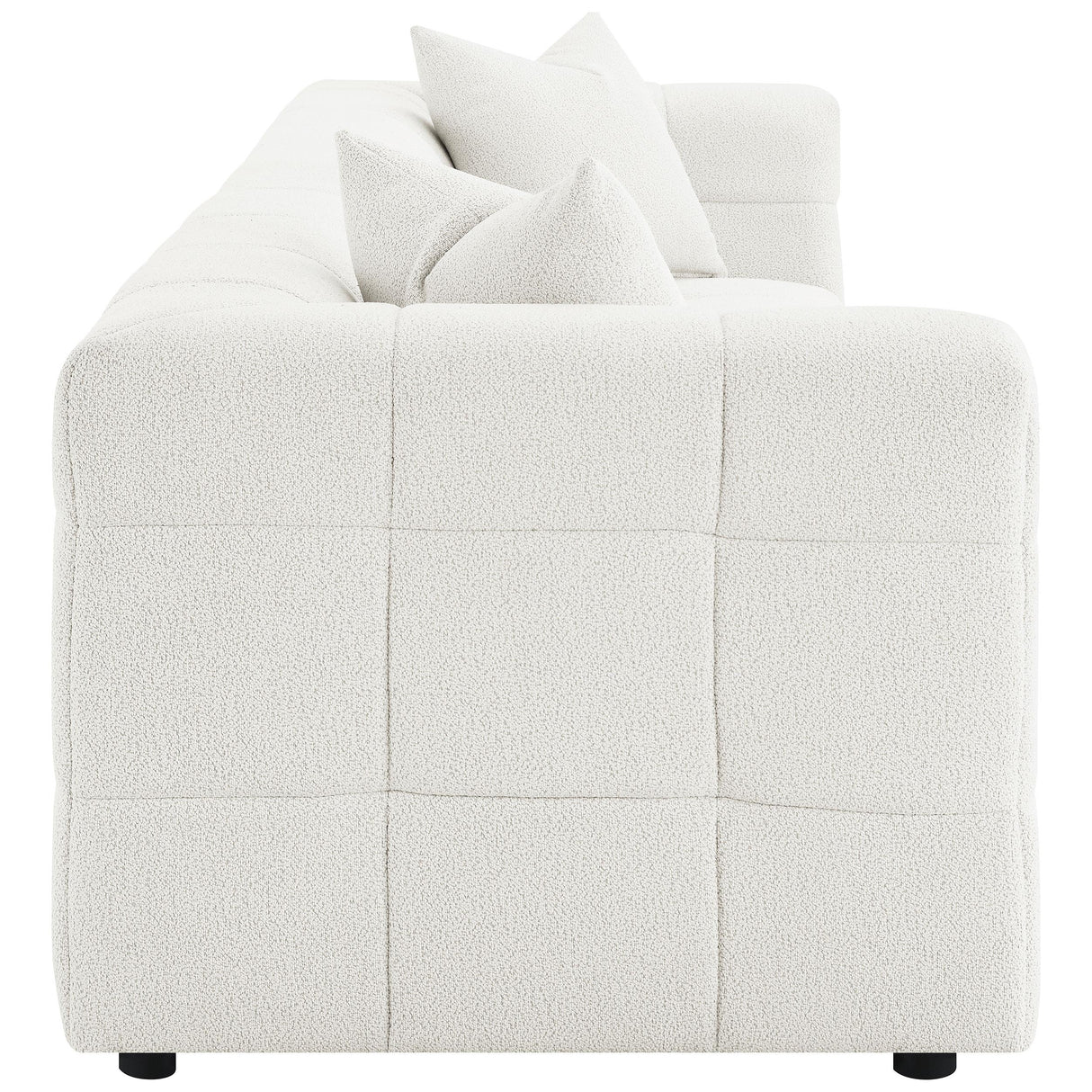 Everly Off White Boucle Extra Long Sofa by Coaster at Eve Furniture