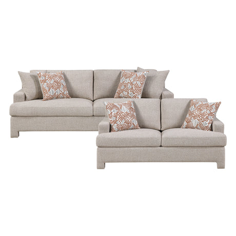 Everly Taupe 2-Piece Living Room Set by Homelegance at Eve Furniture