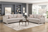 Everly Taupe 2-Piece Living Room Set by Homelegance at Eve Furniture