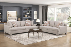 Everly Taupe 2-Piece Living Room Set by Homelegance at Eve Furniture